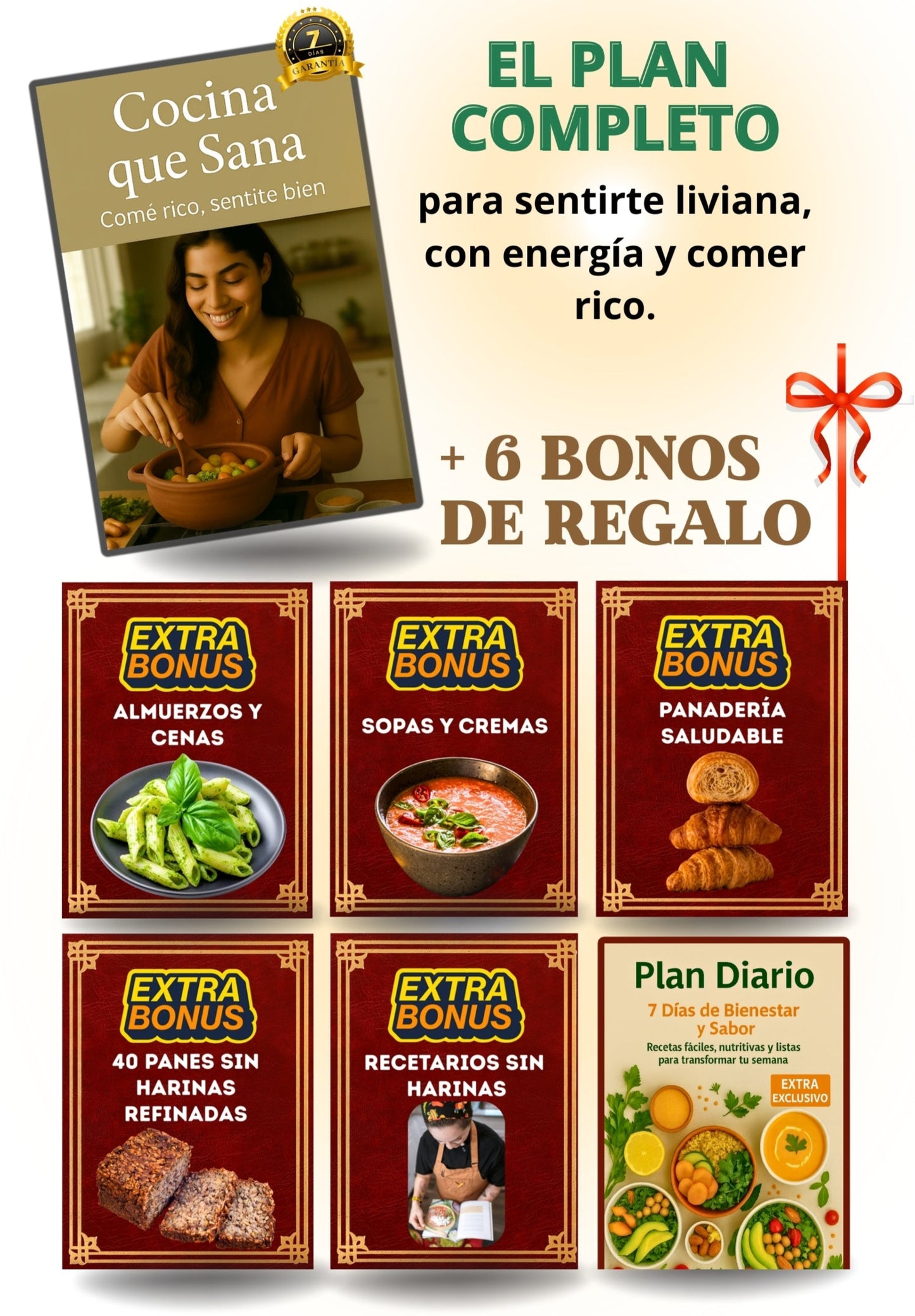 Libro Cocina que Sana + 6 BONOS 🎁 | DESCUENTO VIGENTE -70%